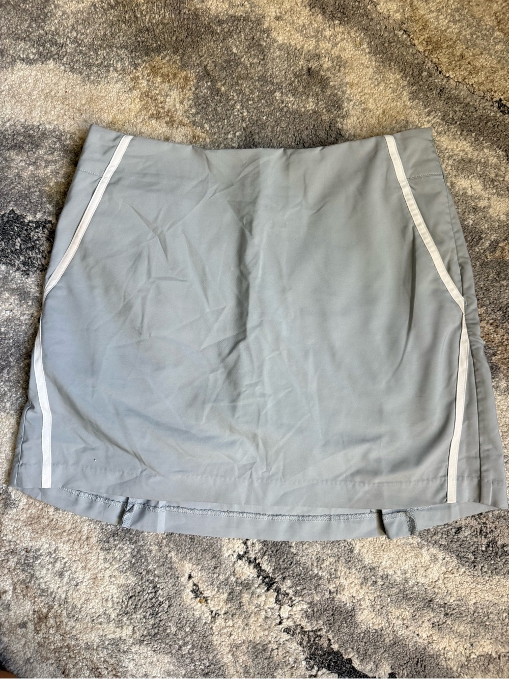 adidas Light Gray Mini Skirt with White Trim